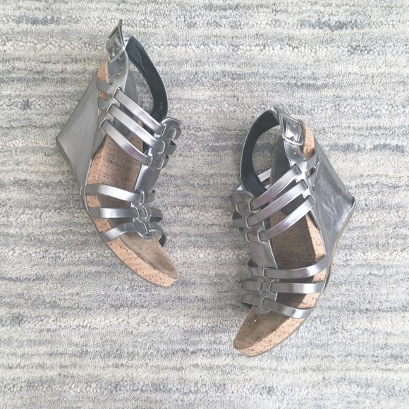 BCBGeneration Shoes - BCBGeneration | Silver Gladiator Wedge